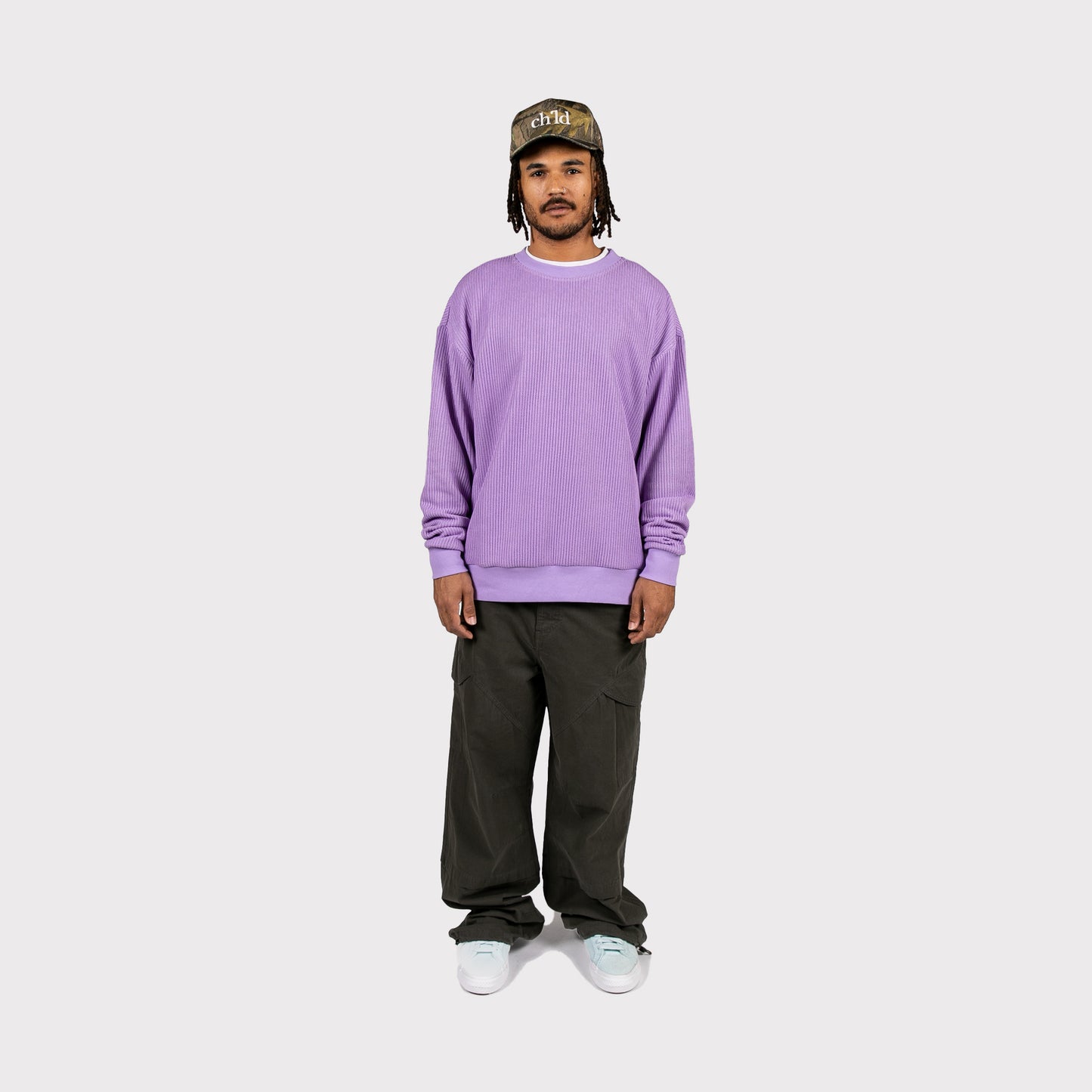 BE STILL KNIT CREWNECK - LAVENDER