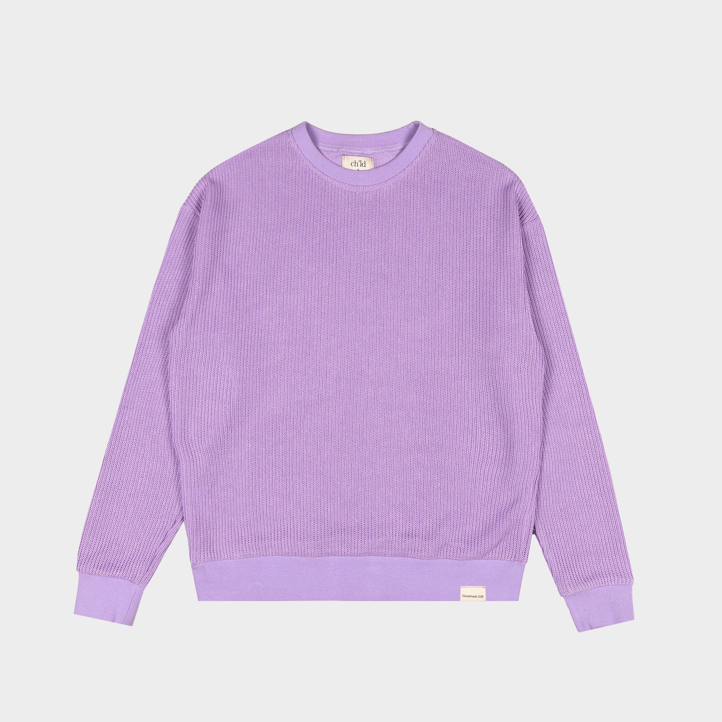 BE STILL KNIT CREWNECK - LAVENDER