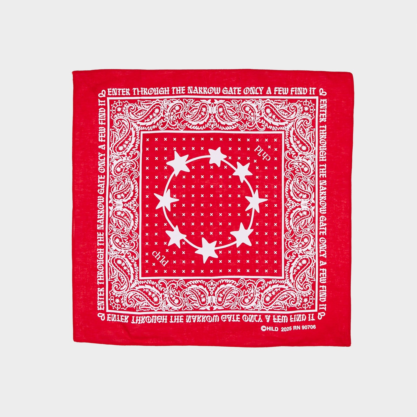 3 YEAR ANNI NARROW BANDANA - RED