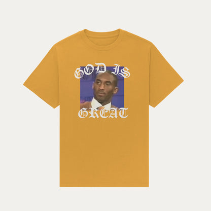 GOD IS GREAT KOBE OLD ENGLISH TEE