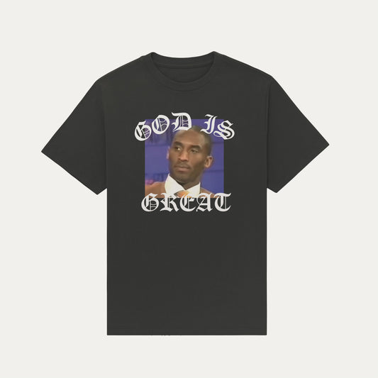 GOD IS GREAT KOBE OLD ENGLISH TEE